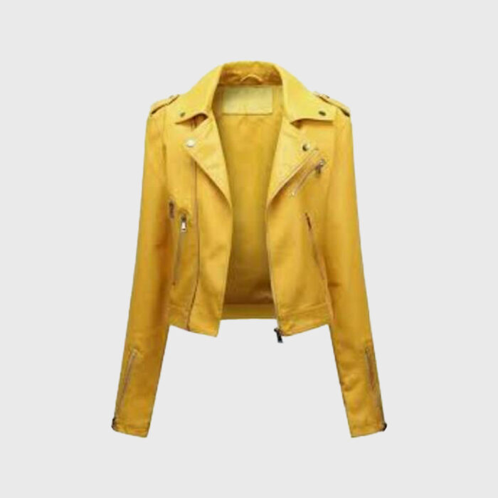 Short & Bright Yellow Leather