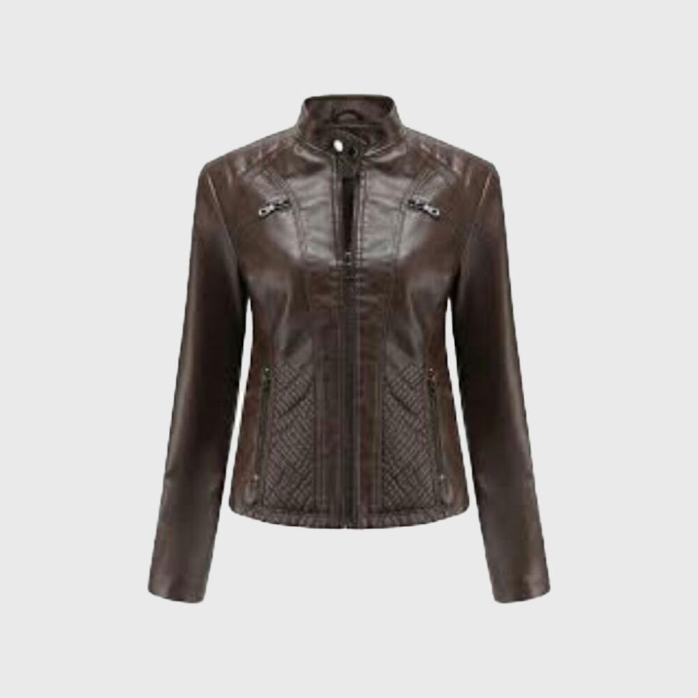 Chocolate Leather Biker Style