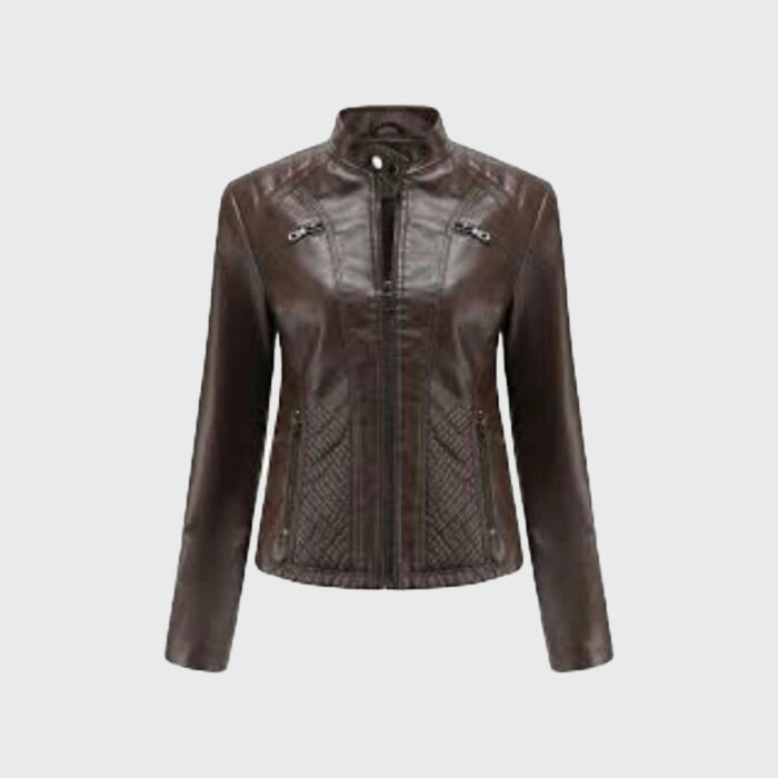Chocolate Leather Biker Style