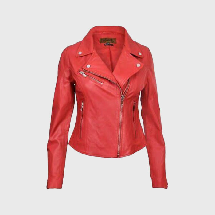 Chic Red Leather Jacket
