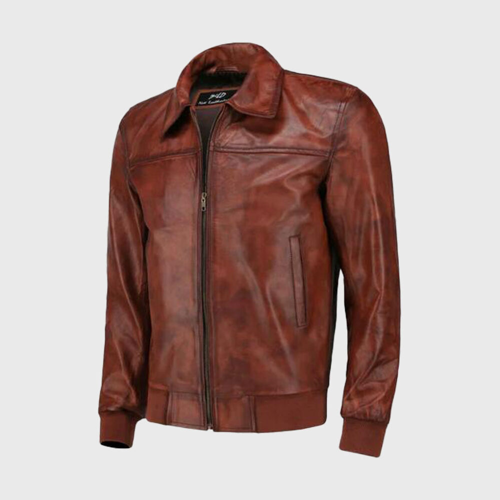 Retro Brown Leather Jacket