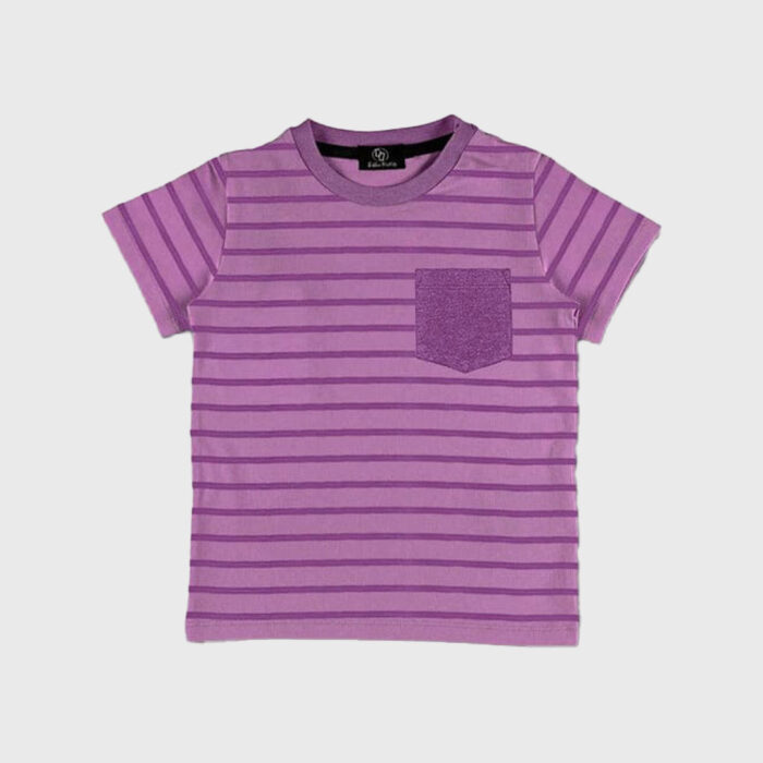 Soft Purple Stripe Pocket Top