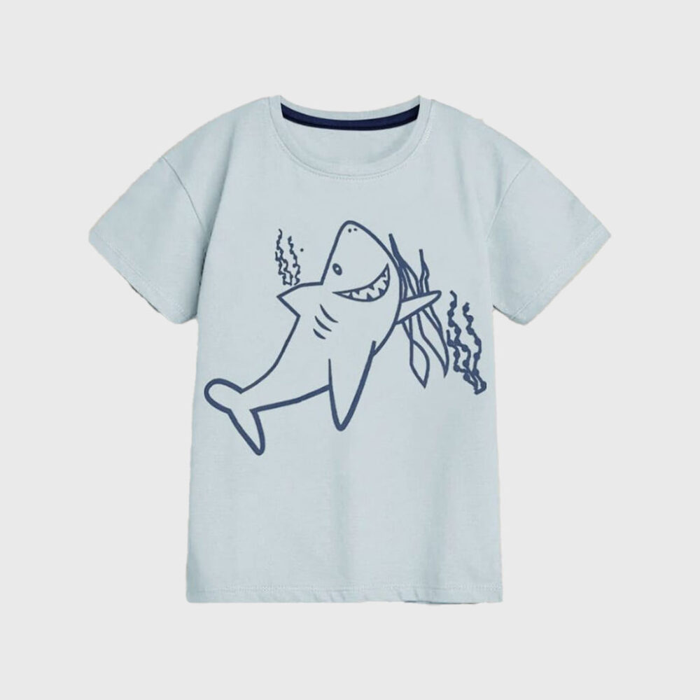 Cute Shark Light Blue T-Shirt