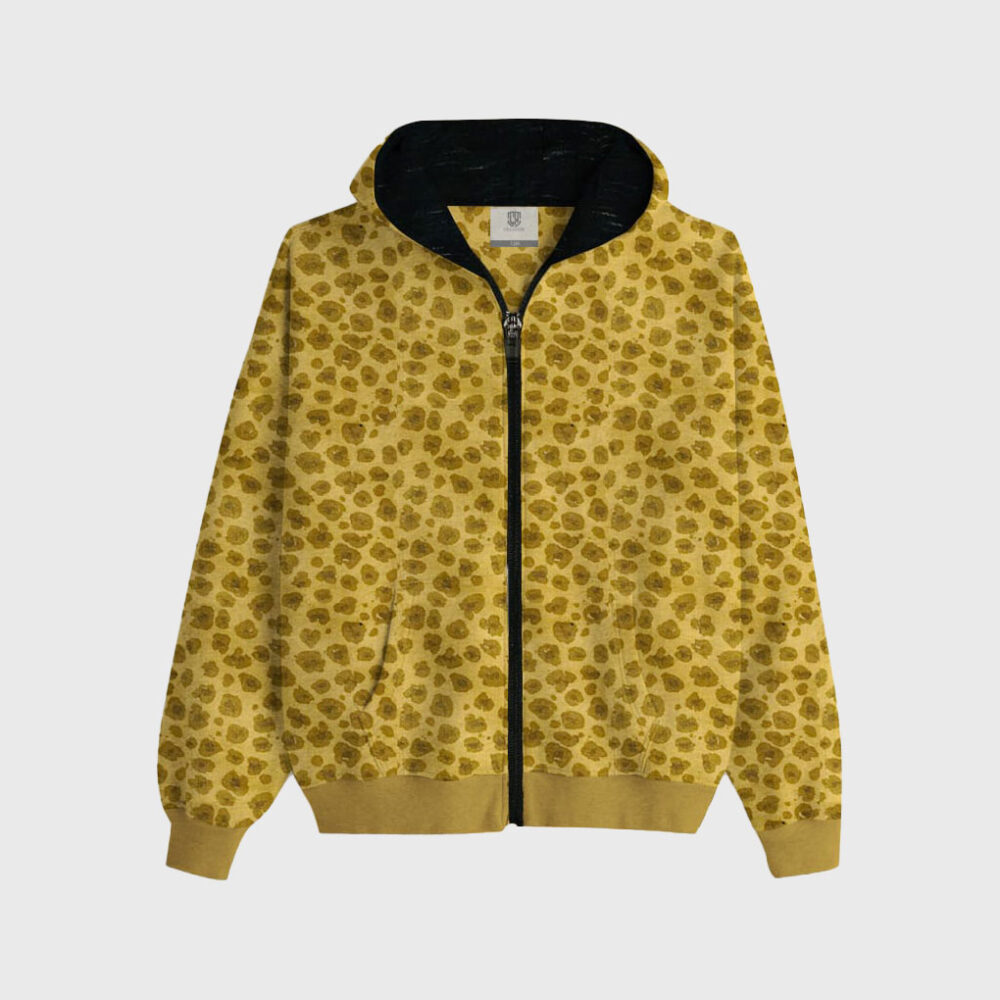 Yellow Camo Pattern Zip-Up