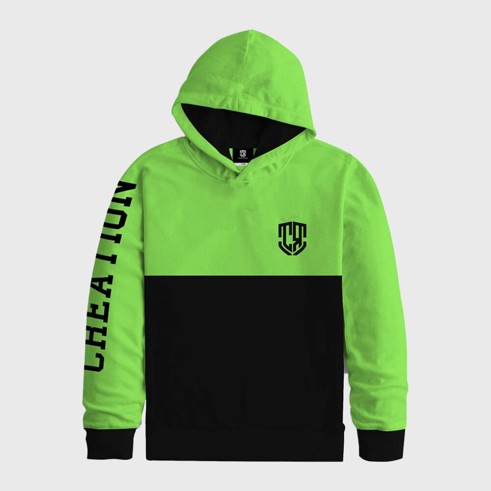 Neon Green Black Creation Hoodie